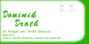 dominik droth business card